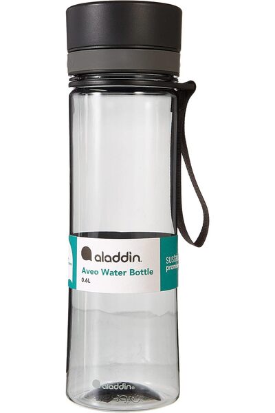 Aladdin Aveo Water Bottle 0.6L Concrete Grey – - Leakproof - Wide Opening for...