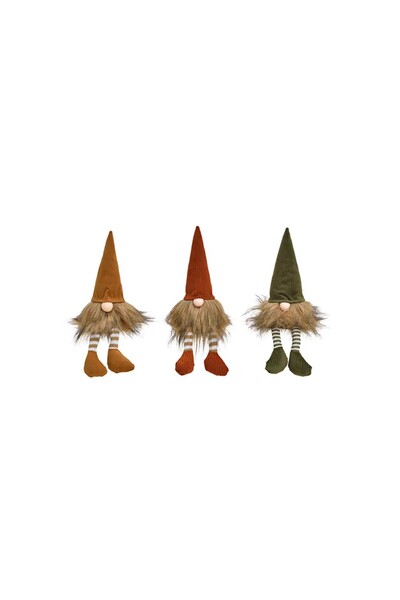 DecoDepot Textile gnome figurine, dangling legs, colorful, 8x21/33x8 cm