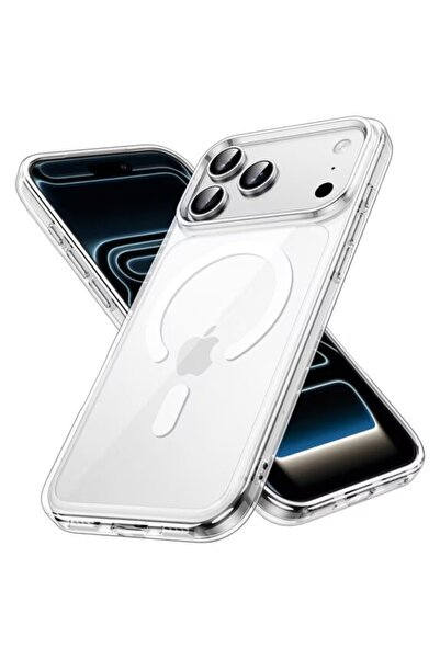 Iphon 17 Pro ve 18 Pro ile Uyumlu Magsafe Özellikli Şeffaf Telefon Kılıfı