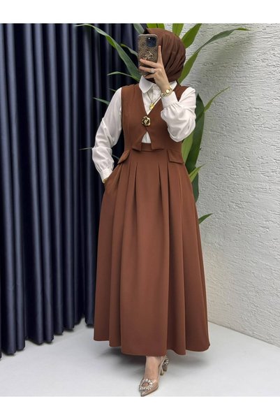 BETES Hijab maro elegant de calitate pentru femei