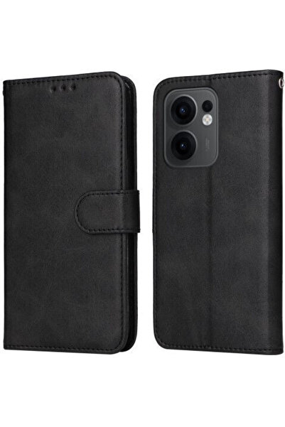 OEM Θήκη-Πορτοφόλι Συνθετικό Δέρμα Μαύρο (Oppo Reno13 F 5G)