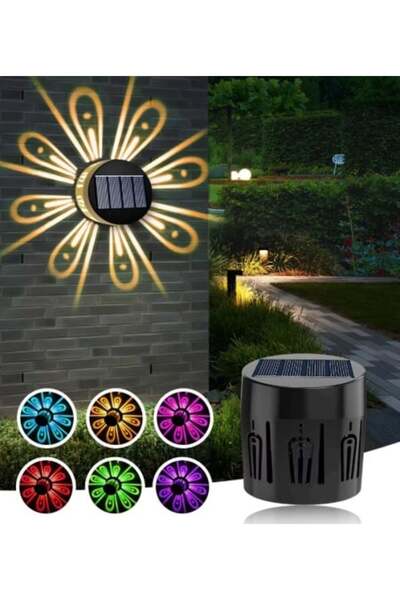 FARA SET 6 LAMPI SOLARE DE PERETE EFECT FLORAL RGB ( led color )