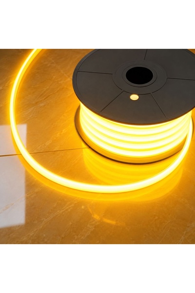 proled Bandă LED caldă, 12W/m, 1800K Galben Auriu, 1.200 lm/m, 585-595 nm, COB 220V, IP65, adezivă, kit 10m