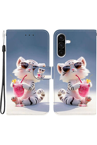OEM Θήκη Πορτοφόλι με Βάση Samsung Galaxy A17 5g A17 4g A26 5g Happy Tiger