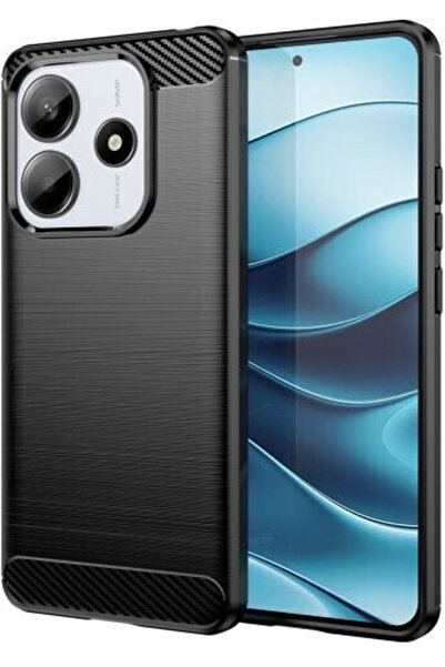 OEM Θήκη TPU Σιλικόνης Ανθρακονημάτων Xiaomi Redmi Note 14 5G Μαύρο