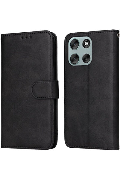 OEM Motorola Moto G56 5G Θήκη Πορτοφόλι με Βάση Μαύρη