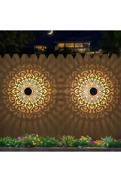 FARA SET 2 LAMPI SOLARE DE PERETE FLOWER LED ALB CALD