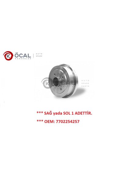 ÖCAL ARKA TEKER FREN KAMPANA RENAULT R9 R11 4 BİJON DELİK RULMANSIZ 7702254257 R-1102 1 ADETTİR