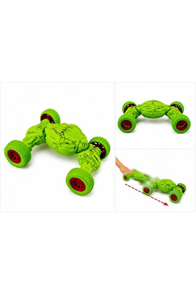 OEM Mașinuță de cascadorii cu caroserie flexibilă, mecanism pull-back, verde,...