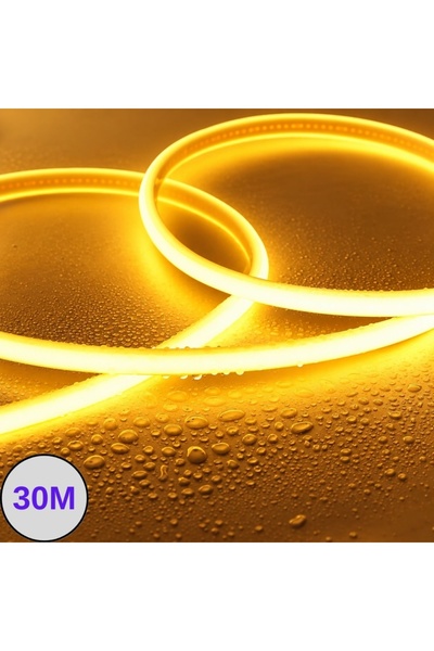 proled Bandă LED caldă, 12W/m, 1800K Galben Auriu, 1.200 lm/m, COB 220V, IP65...
