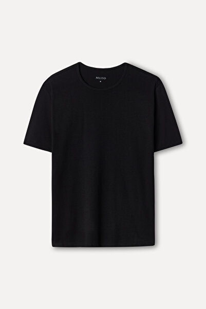 Mudo Men's Black Crew Neck T-Shirt