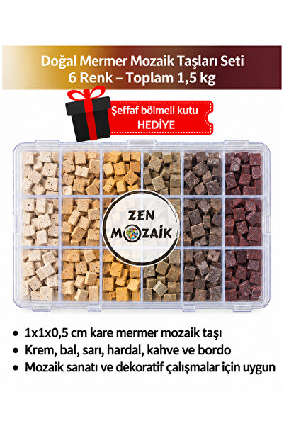 Zen Mozaik Sanatsal Mozaik Çalışmalarınız için Muhteşem Renk Uyumuna Sahip Do...