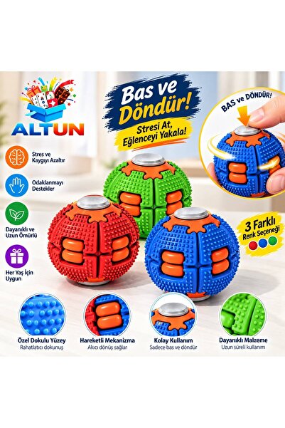 Altun Bas Çevir Spin Ball Kinetik Top Stres Duyusal Oyuncak