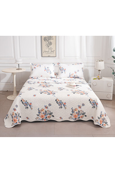 CHIRASO Set Cuvertura Pat Matlasata Reversibila, 2 Fete, 3 Piese, 220x240 cm,...