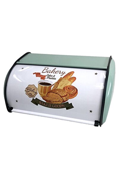 Noonedibs Cutie Metalică pentru Pâine 15x24x33cm – Cutie de Patiserie Retro c...
