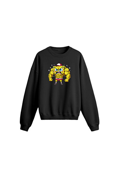 genosha Hanorac supradimensionat cu imprimeu Sponge Bob Gym