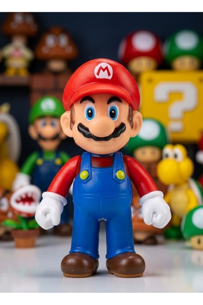 sfs elektrik figür süper mario 12 cm ayakta durabilen mario figür
