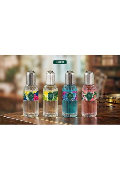 Eyüp Sabri Tuncer 16ML 4 ÇEŞİT MİNİ KOLONYA SETİ, Compressed face towel 1 adet