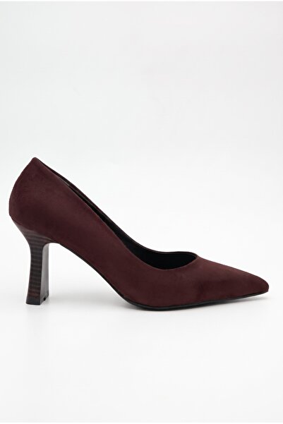 Redoxy Women's Pointed Toe Thick Striped Heeled Classic Daily Stiletto Shoes