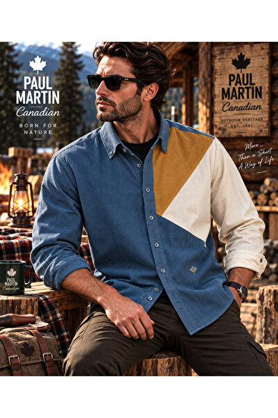 Paul Martin Canadian Paul Martin Piece-Length Model Velvet Men's Shirt