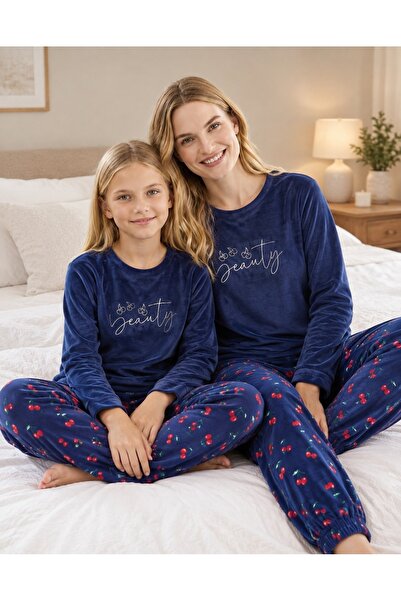 MEBA Kadın Anne-kız (KOMBİNİ KENDİNİZ YAPIYORSUNUZ) Kadife Pijama Takımı