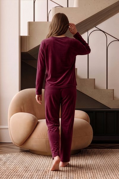 lacelove Winter Women's Velvet Pajama Set - Super Soft Series