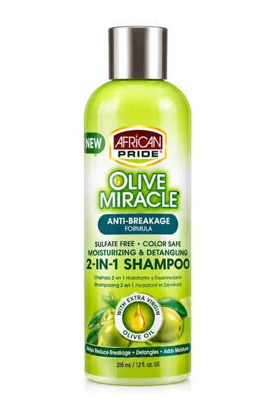 AFRICAN Pride Olive Miracle Anti Breakage Formula 2 In 1 Shampoo Conditioner ...