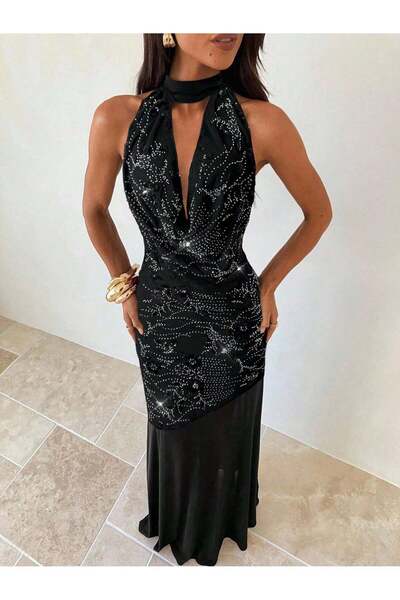 Sheya Rochie maxi, neagră - L