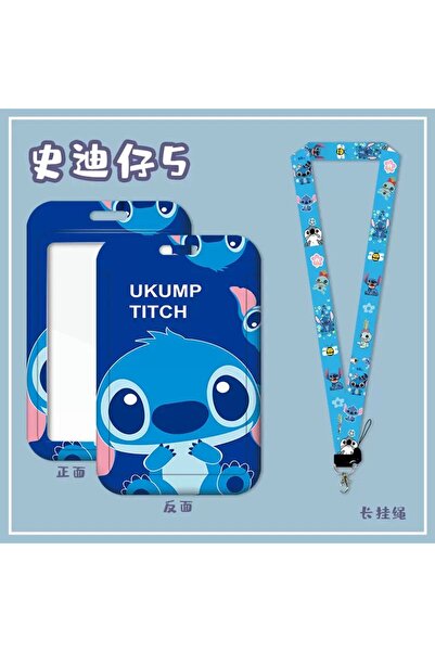 synshop Cute Kuala Stitchhh Patterned Blue Neck Strap Lanyard Card Holder Id ...