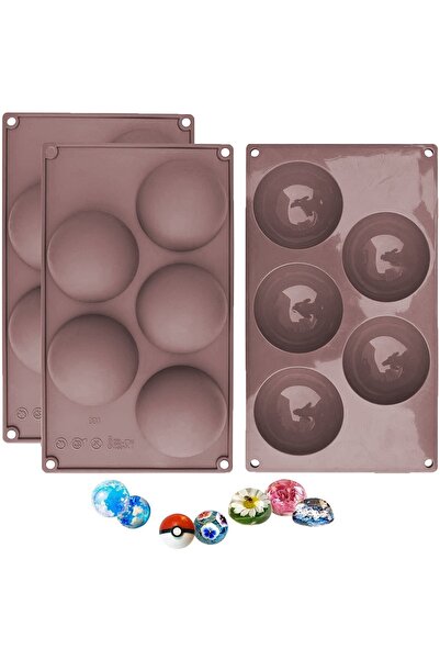 Noonedibs Matriță Silicone Semisferică cu 5 Cavități, 3 Buc – Presă pentru Pl...