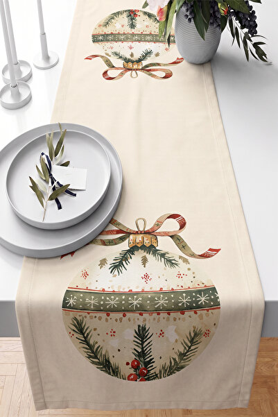 Realhomes Christmas Ornament, Pine Branch and Ribbon Patterned Winter Themed ...