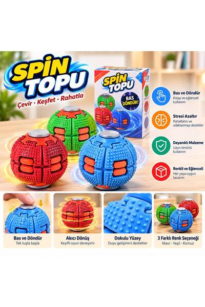 Altun Bas çevir Stres Topu Spin Ball