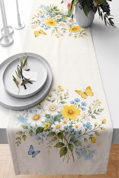 Realhomes Floral Butterfly Patterned Botanical Design Digital Printed Decorat...