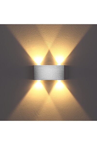 Noonedibs Apăsoar de Perete LED Modern din Aluminiu – Lumină Sus-Jos pentru L...