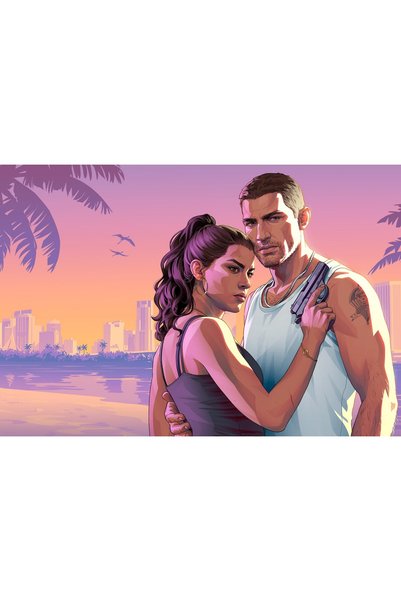 OEM Poster Gta 6 Jason And Lucia, 61x90 cm, poster3620