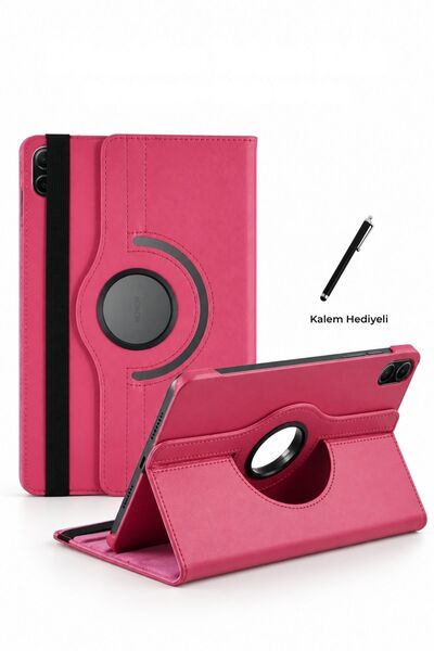 Fuchsia Honor Pad X8A 11 inç Kılıf 360° Dönebilen Uyku Modlu Standlı Pu Deri ...