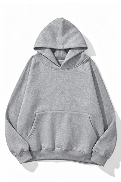 uyguntarz Unisex Yumuşak Dokulu Düz 3 İplik Oversize Sweatshirt – Sade ve Mod...