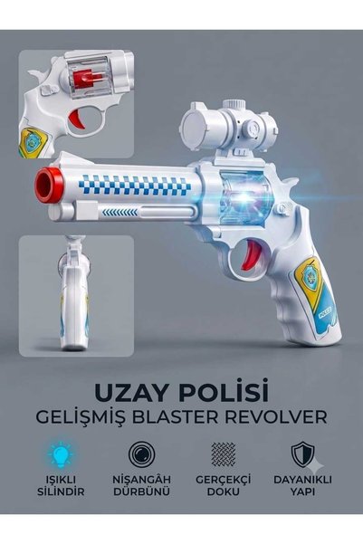 berattoys 30 cm ışıklı sesli tabanca oyuncak pilli tabanca ışıklı sesli oyuncak