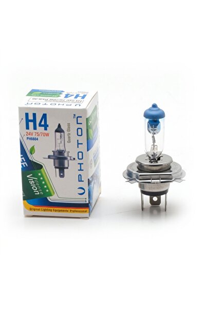 H4 24V 75/70W Standart Halojen Çift Duy Far Ampulü Kamyon Tır Otobüs İçin (PH6604) - 2 Adet