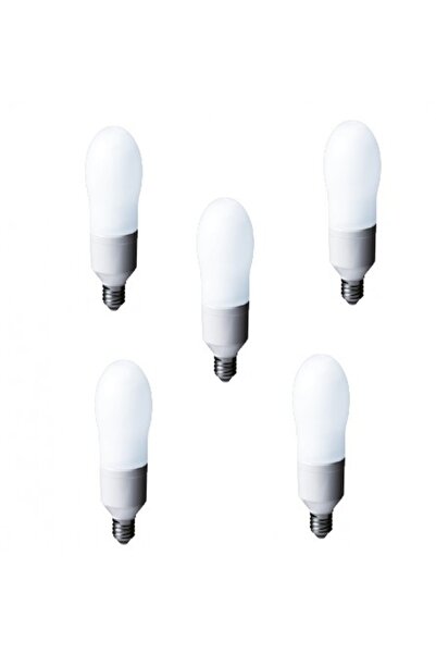 PANASONIC SET 5 becuri fluorescent, soclu E27, putere 24W, forma oval, lumina...