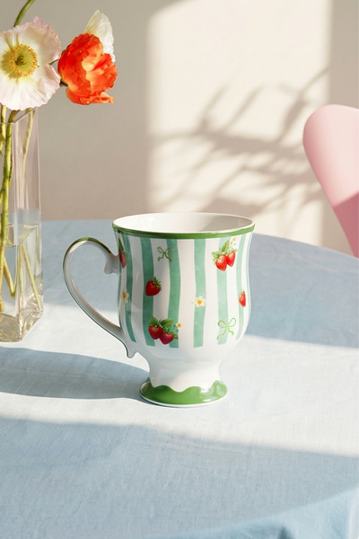 Kitchen Life Strawberry Porselen Kahve Çay Kupası 250 ml