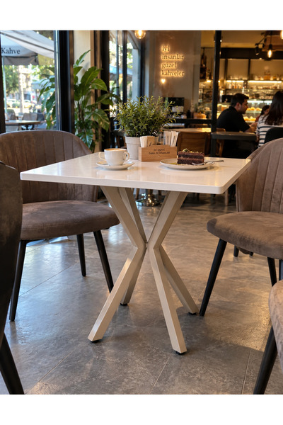 Stella luce Mutfak Cafe Balkon Bahçe Restoran Yemek Masası 70X70 Cappuccino B...