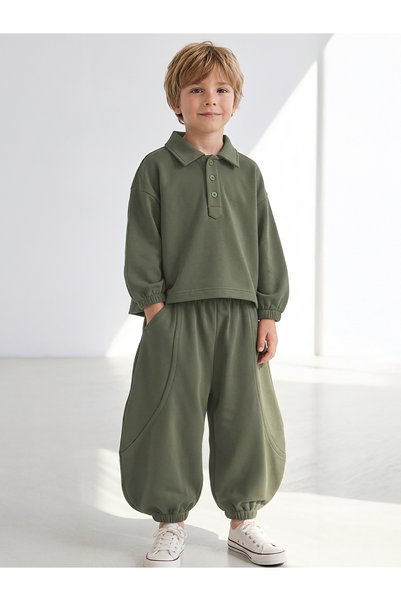 Catz Kids Erkek Çocuk Eşofman Takım Modal Haki Elf Model