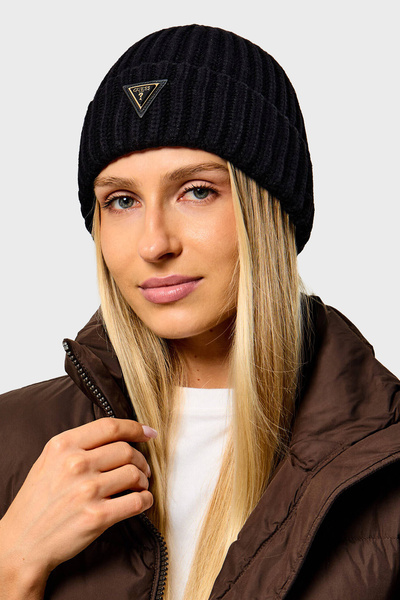 Guess Beretă cu logo Noelle AW5623VIS01 pentru femei AW5623 VIS01 BLA