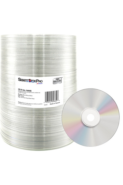 Verbatim CD-R SmartDisk Pro, 52X, Argintiu lucios, Pachet 100 buc, 69832