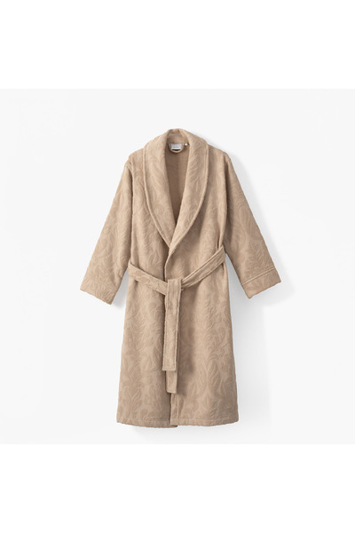 Green Black Serena Family Bathrobe Set 10 Pieces 100% Cotton Jacquard Dark Beige-Navy Blue M/L