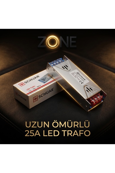 SCHUAR 25A -300W Uzun Ömürlü Led Trafo