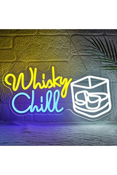 OEM Reclama Neon LED "Whisky Chill" cu USB, reglabila 5 niveluri, 40x22 cm, p...