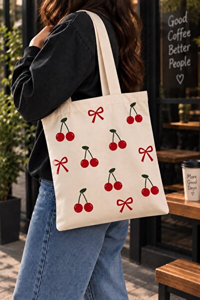 Me&On WEAR Baskılı Pamuklu Amerikan Bezi Çanta – Unisex Tote Bag – Omuz Çantası