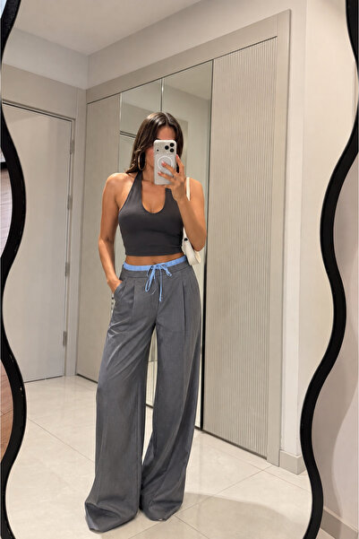Gizem Ecemiş Toeard Füme Bel Detaylı Pantolon